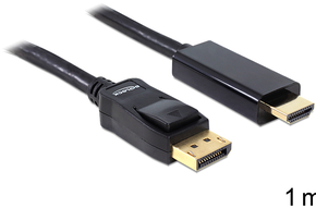 DELOCK DisplayPort HDMI transformator Crno 1m 82586