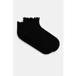 Čarape Vans za žene, boja: crna, VN000NCYBLK1