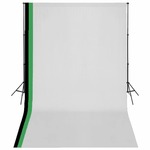 vidaXL Fotografska oprema s 3 pozadine i podesivim okvirom 3 x 5 m