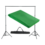 vidaXL Zelena Chroma Key pozadina s držačima, 3x3 m