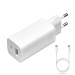 Xiaomi - Zidni punjač - GaN brzo punjenje 65 W s kabelom Type-C na Type-C - bijeli