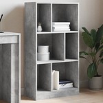 vidaXL Regal za knjige boja betona 57x28,5x107,5 cm konstruirano drvo