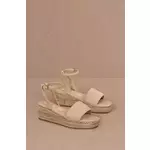 Sandale od brušene kože Manebi Platforms With Strap boja: bež, M 1.1 WJ