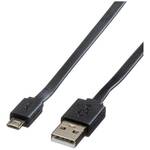 Roline USB kabel USB 2.0 USB-A utikač, USB-Micro-B utikač 1.00 m crna nezaštićen, TPE plašt 11.02.8760