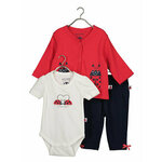 Blue Seven Set body, hlače i prsluk 422173 X Crvena Regular Fit