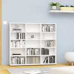 vidaXL Ormarić za CD-ove bijeli 102 x 16 x 89,5 cm od iverice