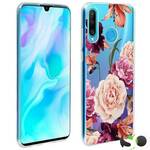 Silikonska maskica za Huawei P30 Lite HQ Prozirna Flowers #6