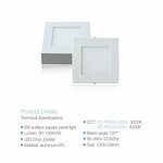 Led panel (lampa) nadgradna kockasta SD-P002S - 120x120mm 6WW, 3000K