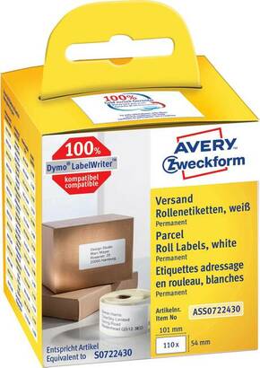 Avery-Zweckform naljepnica u roli 101 x 54 mm papir bijela 110 St. trajno naljepnice za dostave ASS0722430