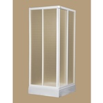 Tuš kabina Polyagram četvrtasta 90x180 cm pvc plexi bijeli profil