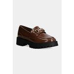 Kožne mokasinke Steve Madden Lando-CN za žene, boja: bež, s platformom, SM11002936