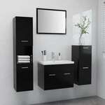 Set kupaonskog namještaja od iverice crni Crna 60 x 38.5 x 46 cm 1
