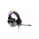 CANYON Darkless GH-9A, RGB gaming headset with Microphone, Microphone frequency response: 20HZ~20KHZ, ABS+ PU leather, USB*1*3.5MM jack plug, 2.0M PVC cable, weight:280g, black, CND-SGHS9A