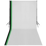 vidaXL Fotografska oprema s 3 pozadine i podesivim okvirom 3 x 6 m