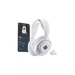 SteelSeries Arctis Nova 5 gaming slušalice, bežične/bluetooth, bijela/crna, 93dB/mW, mikrofon