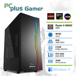 PcPlus stolno računalo Gamer, AMD Ryzen 5 5600G, 8GB RAM, nVidia RTX 3050, Windows 11