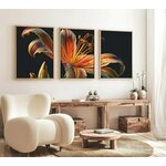 Wallity Ukrasna uokvirena MDF slika (3 komada) Huhu221 - 50 x 70