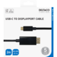 DELTACO USB-C - DisplayPort cable, 4K UHD, gold plated, 2m, black