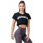 Nebbia Loose Fit Sporty Crop Top Black S Majica za fitnes