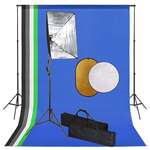 vidaXL Fotografska oprema sa svjetlima softbox, pozadinom i reflektorom