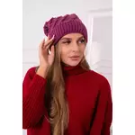 marka niezdefiniowana Cap with fleece Wanda K281 dark violet tamnocrvena