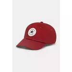 Pamučna kapa sa šiltom Converse boja: bordo, s aplikacijom, 10027421-A17