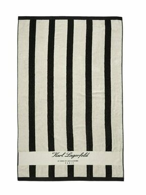 Karl Lagerfeld Ručnik za plažu crna / vuneno bijela