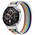 BStrap Velcro Nylon remen za Samsung Galaxy Watch Active 2 40/44mm, white rainbow (SSG028C04)