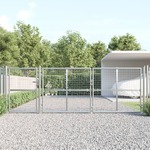 Mrežasta vrtna vrata srebrna 400 x 175 cm od pocinčanog čelika