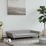 vidaXL Krevet za pse svjetlosivi 100 x 50 x 21 cm baršunasti