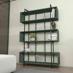 Woody Fashion Polica za knjige, Bruti - Green, Black