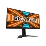 Gigabyte M34WQ-EK monitor, IPS, 34", 21:9, 3440x1440, 144Hz, pivot, HDMI, Display port, USB