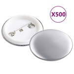 vidaXL Gumbi za izradu znački 500 setova 37 mm