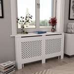 vidaXL Pokrov za radijator bijeli 152 x 19 x 81,5 cm MDF