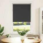 vidaXL Rolo zavjesa Blackout Black 75x130 cm Širina tkanine 70,7 cm