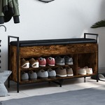 vidaXL Klupa za cipele boja dimljenog hrasta 105,5x32x57,5 cm drvena