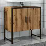vidaXL Ormarić za umivaonik smeđa boja hrasta 60x33x60 cm drveni