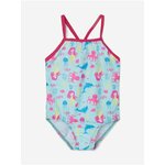 Light blue girly patterned swimwear name it Ziza - Girls bijela, svijetloplava, fuksija