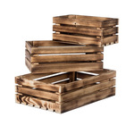AtmoWood Gajbe od paljenog drveta smreka II - set 3 kom.