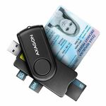 AXAGON CRE-SMP2A 4-slot Smart card PocketReader čitač crno