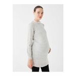 LC Waikiki Crew Neck Straight Long Sleeve Maternity Knitwear Tunic kremasta