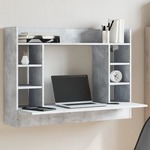 vidaXL Zidni radni stol siva boja betona 105x48x75cm konstruirano drvo