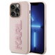 Karl Lagerfeld KLHCP15L3DMBKCP Apple iPhone 15 Pro hardcase 3D Rubber Glitter Logo pink