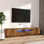 vidaXL 2-dijelni set TV ormarića LED boja dimljenog hrasta drveni
