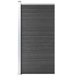 vidaXL Panel za ogradu WPC 95 x 186 cm crni