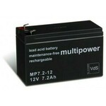 Baterija akumulatorska MULTIPOWER MP72 -12B 12V 7.2Ah F6.3 151x65x94 mm