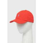 Pamučna kapa sa šiltom Polo Ralph Lauren boja: crvena, s aplikacijom, 710667709