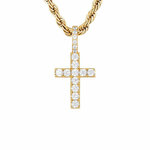 Privjesak ICED STUFF Micro Diamond Cross Zlatna