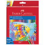 Boje drvene-vodene 48boja+kist+šiljilo Aquarell Faber Castell 114448 blister