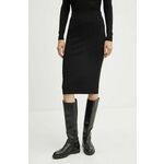 Suknja Armani Exchange boja: crna, midi, pencil, 8NYN9A YMH6Z